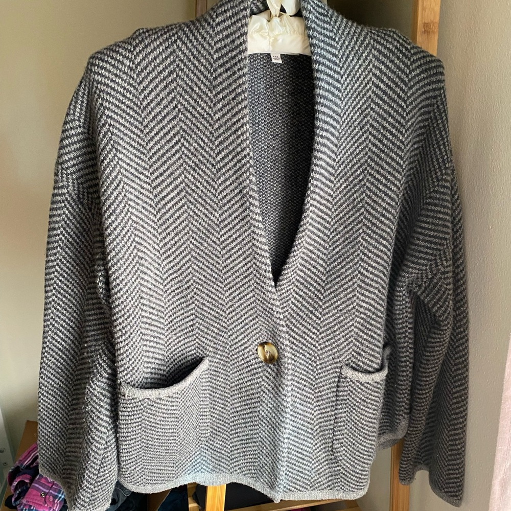 Madewell Herringbone Print Cardigan